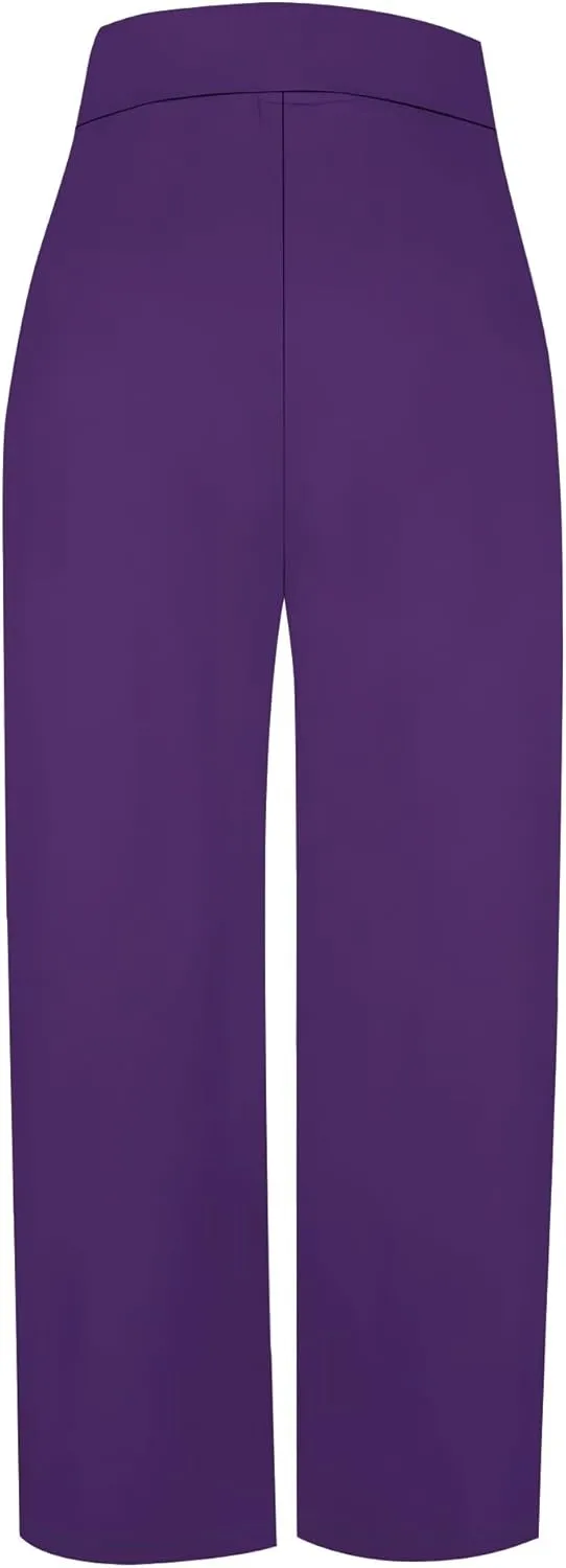 Palazzo Pants for Women Flowy Wide Leg High Waisted Trousers Long Dressy Bottoms
