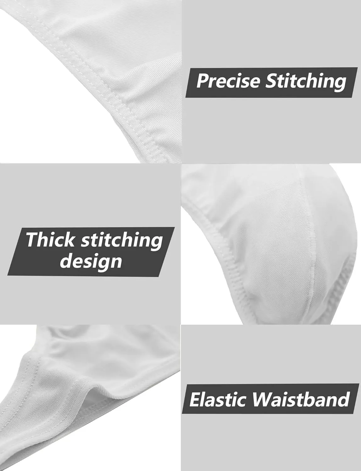 Panegy Men's Swimwear Briefs Sexy Low Waist Swim Bottoms Summer Beach Swim Thongs 3 Pack