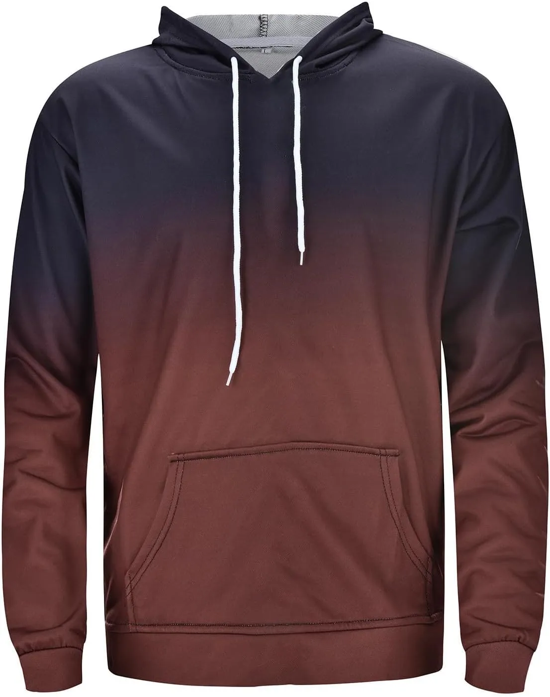 Plain Hoodie Spring And Autumn Casual Short Sleeved Round Neck Solid Color Thin Sweater Top Men'S Fashion Hoodies &
