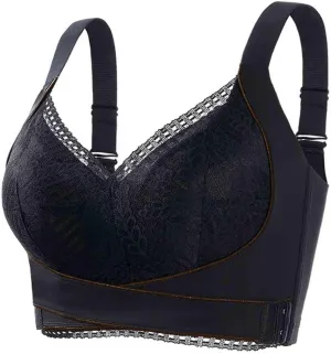 Push Up Bra for Women Plus Size Comfort Breathable Brassiere Wide Back Super Padded T-Shirt Bras Add Two Cups