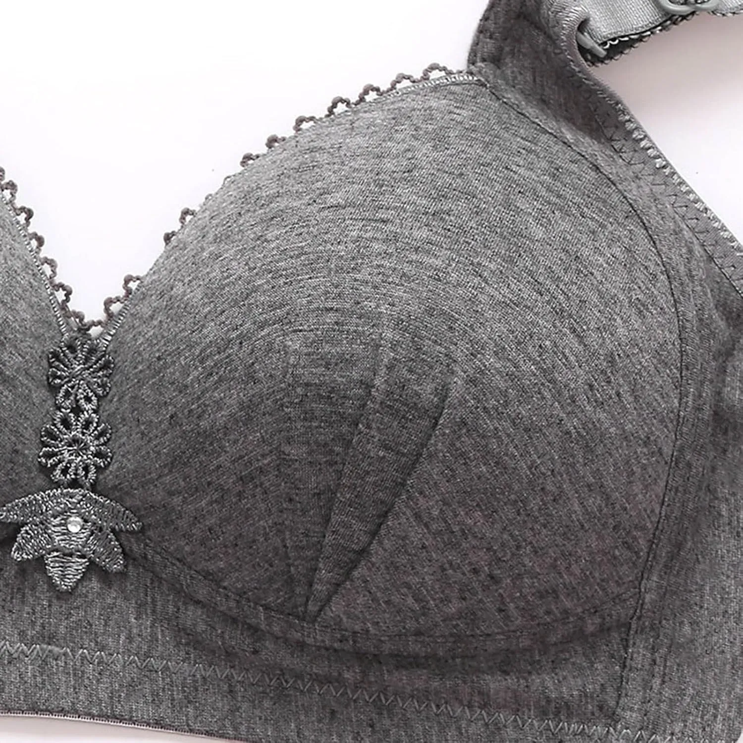 Push Up Bra for Women Plus Size Comfort Breathable Brassiere Wide Back Super Padded T-Shirt Bras Add Two Cups