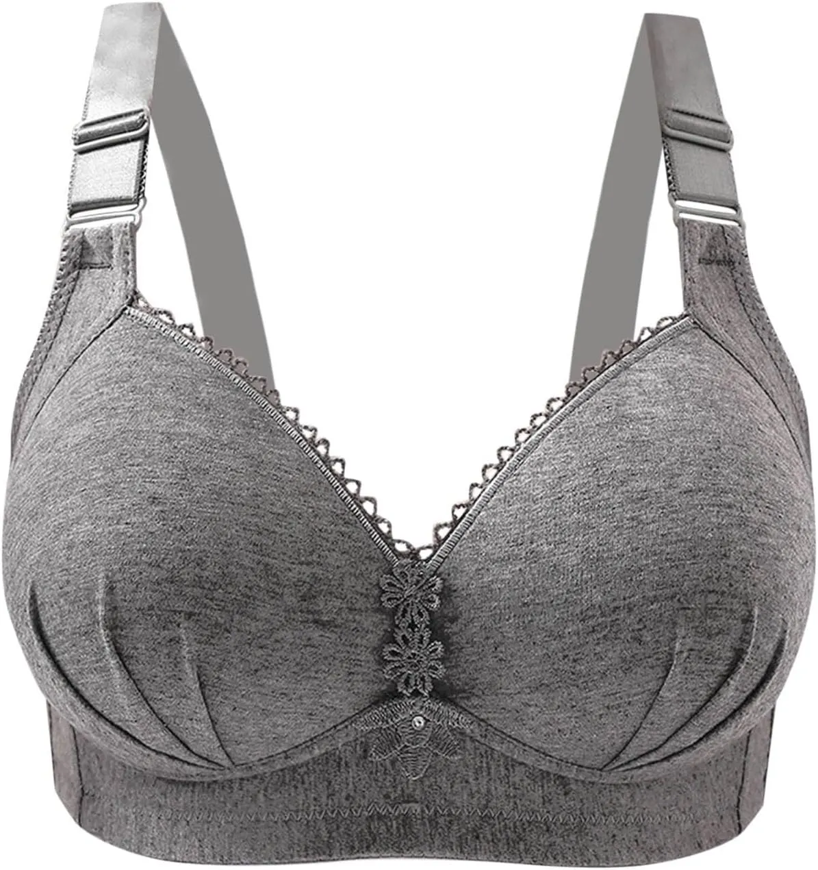 Push Up Bra for Women Plus Size Comfort Breathable Brassiere Wide Back Super Padded T-Shirt Bras Add Two Cups