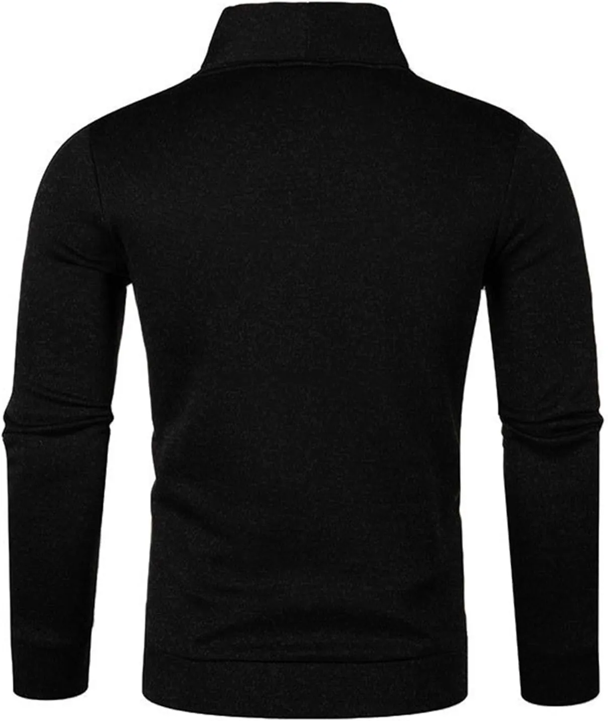 Quarter Zip Men Solid Wool Knitting Lattice Stand Collar Long Sleeve Long Cardigan Coat Mens Casual Jackets