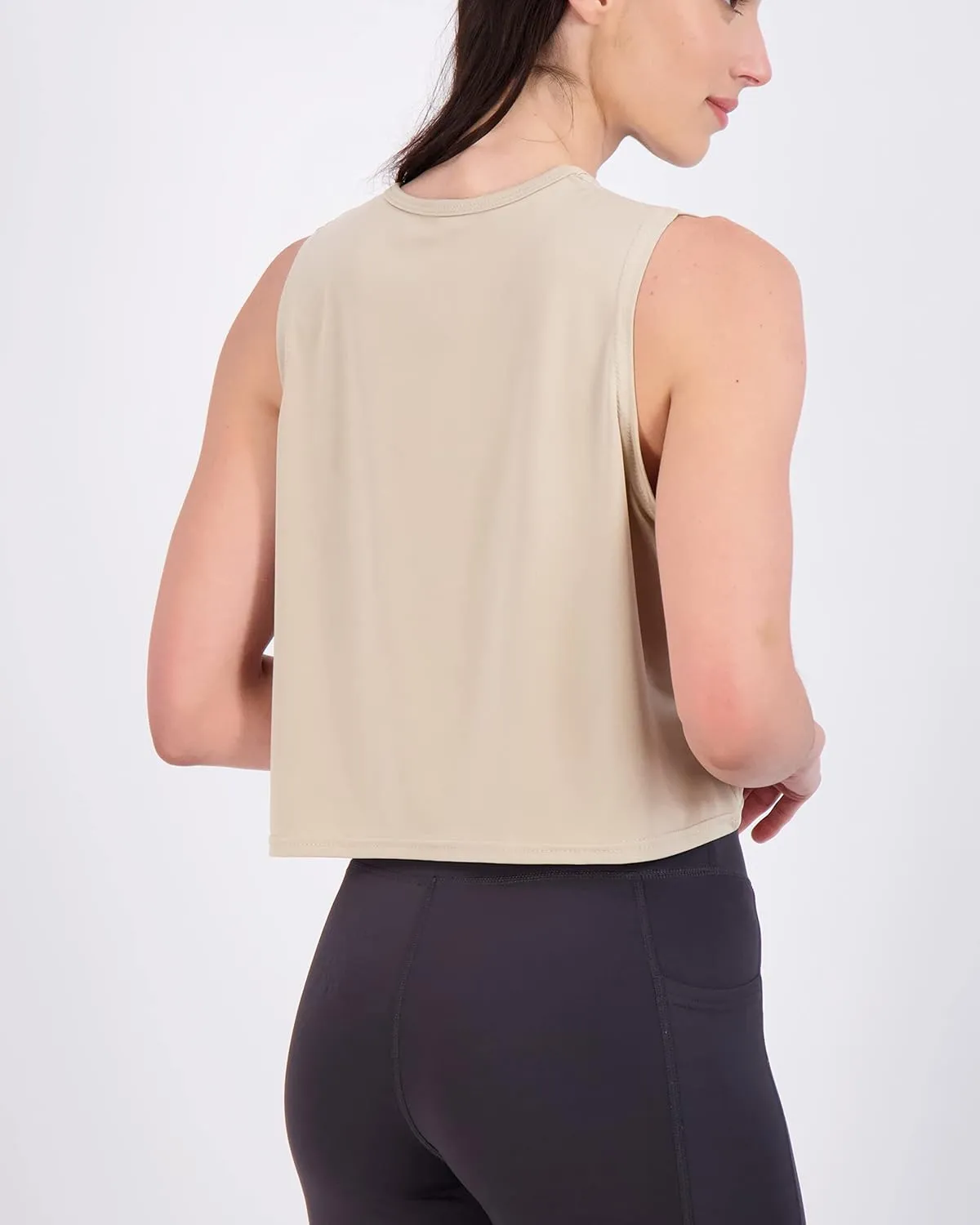 Real Essentials 5 Pack: Women's Dry Fit Crop Summer Tank Top - Gym Yoga Workout Sports Tee (Available in Plus Size)