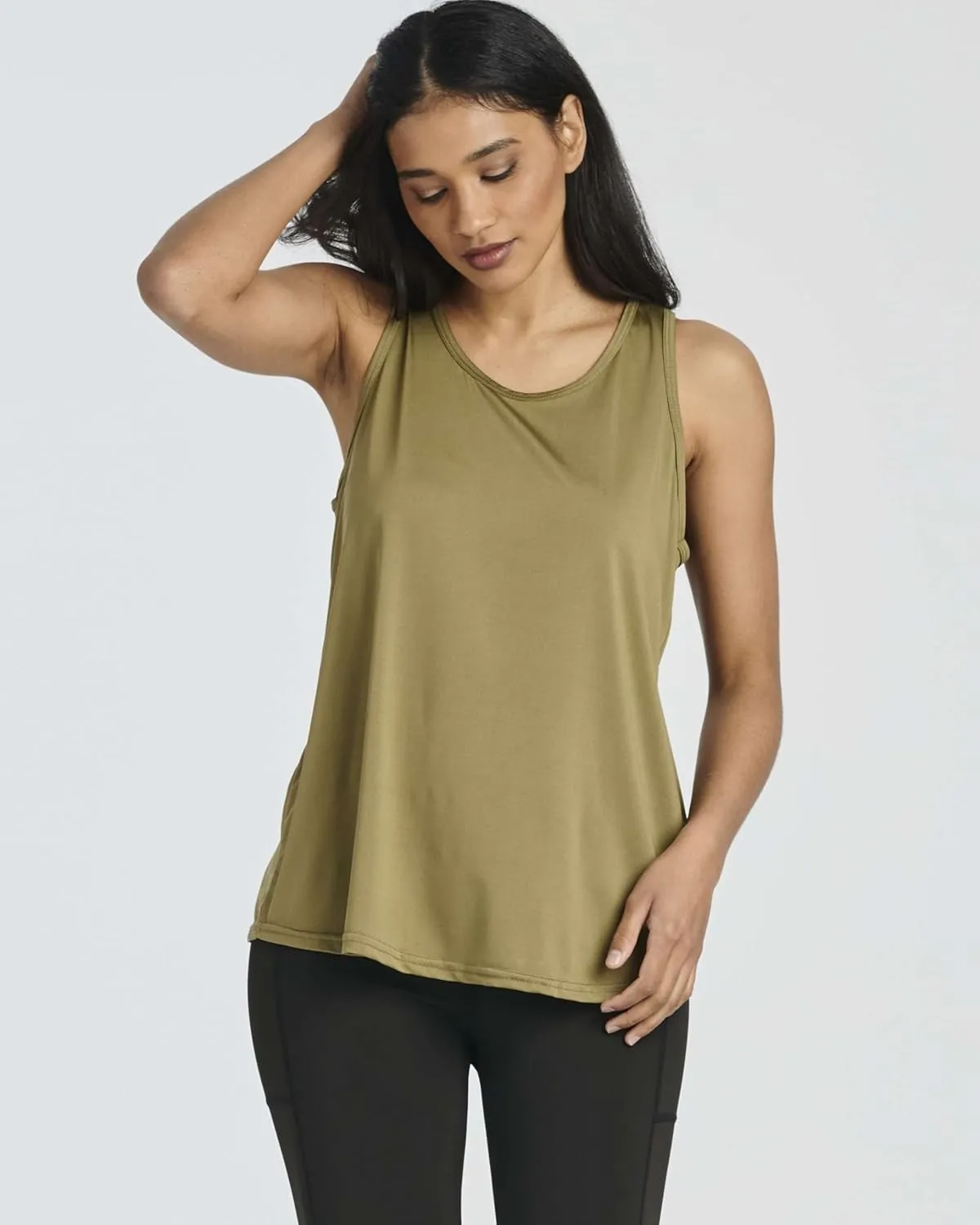 Real Essentials 5 Pack: Women's Racerback Workout Tank Top Mesh Back Dry-Fit Sleeveless Running Gym (Available in Plus Size)