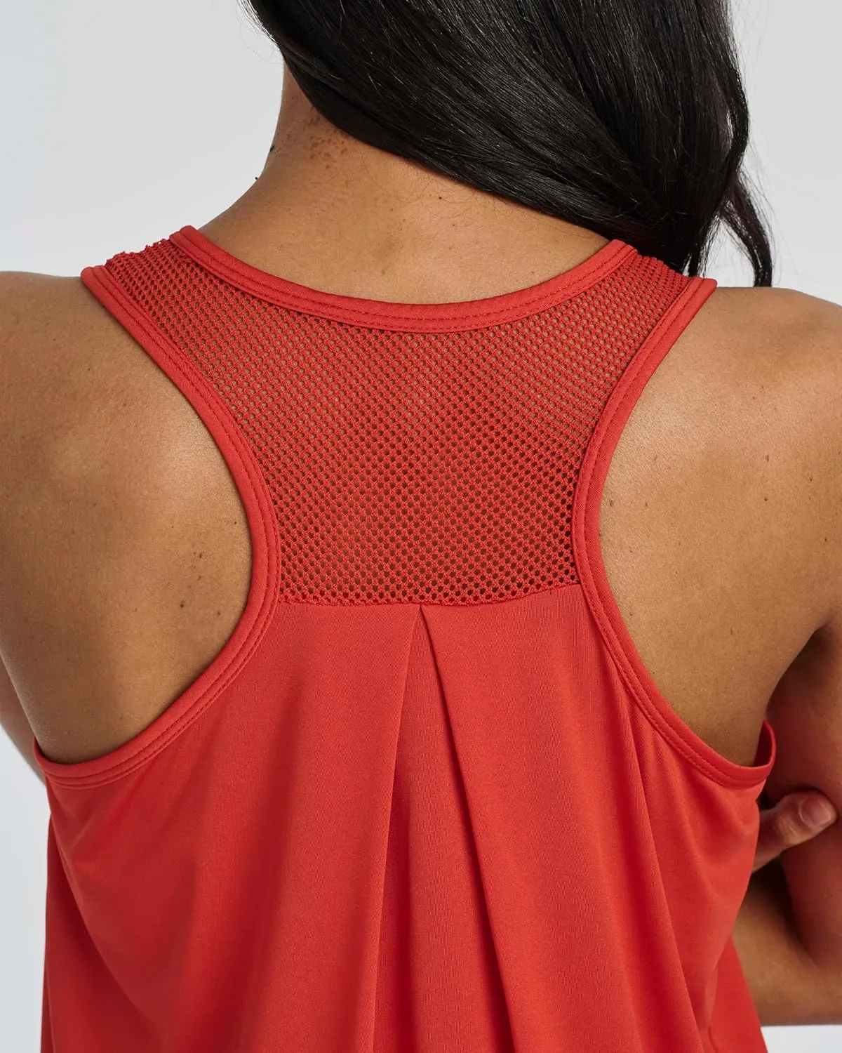 Real Essentials 5 Pack: Women's Racerback Workout Tank Top Mesh Back Dry-Fit Sleeveless Running Gym (Available in Plus Size)