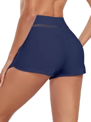 RELLECIGA Women's Board Shorts High Waisted Quick Dry Swim Short Stretchy Tankini Bottoms