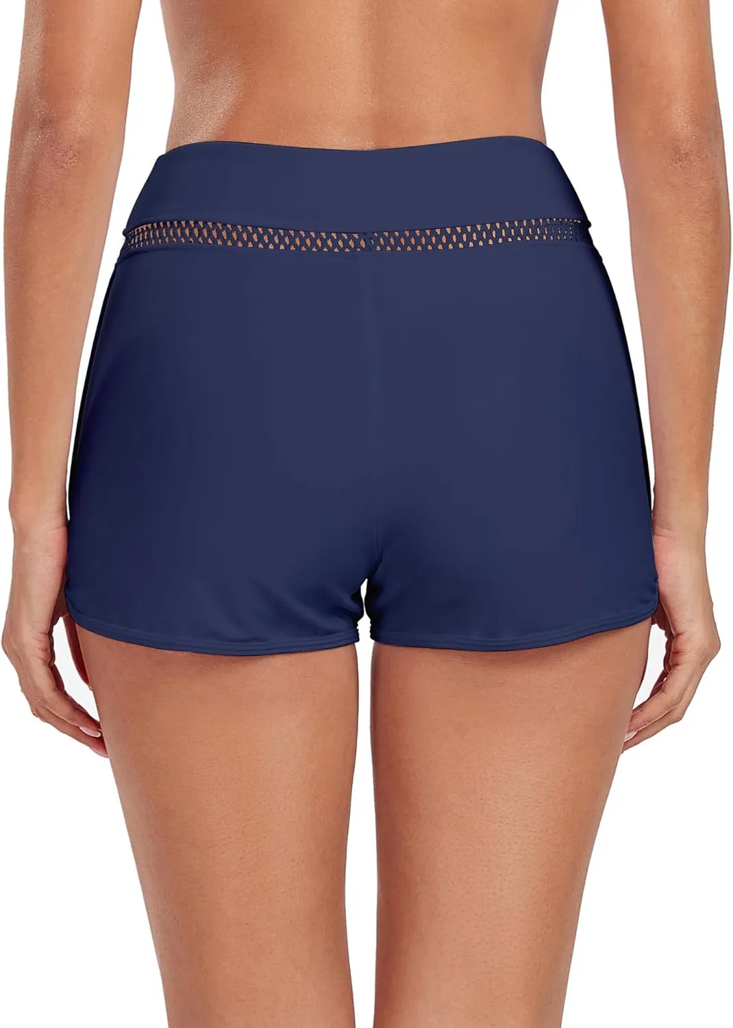 RELLECIGA Women's Board Shorts High Waisted Quick Dry Swim Short Stretchy Tankini Bottoms
