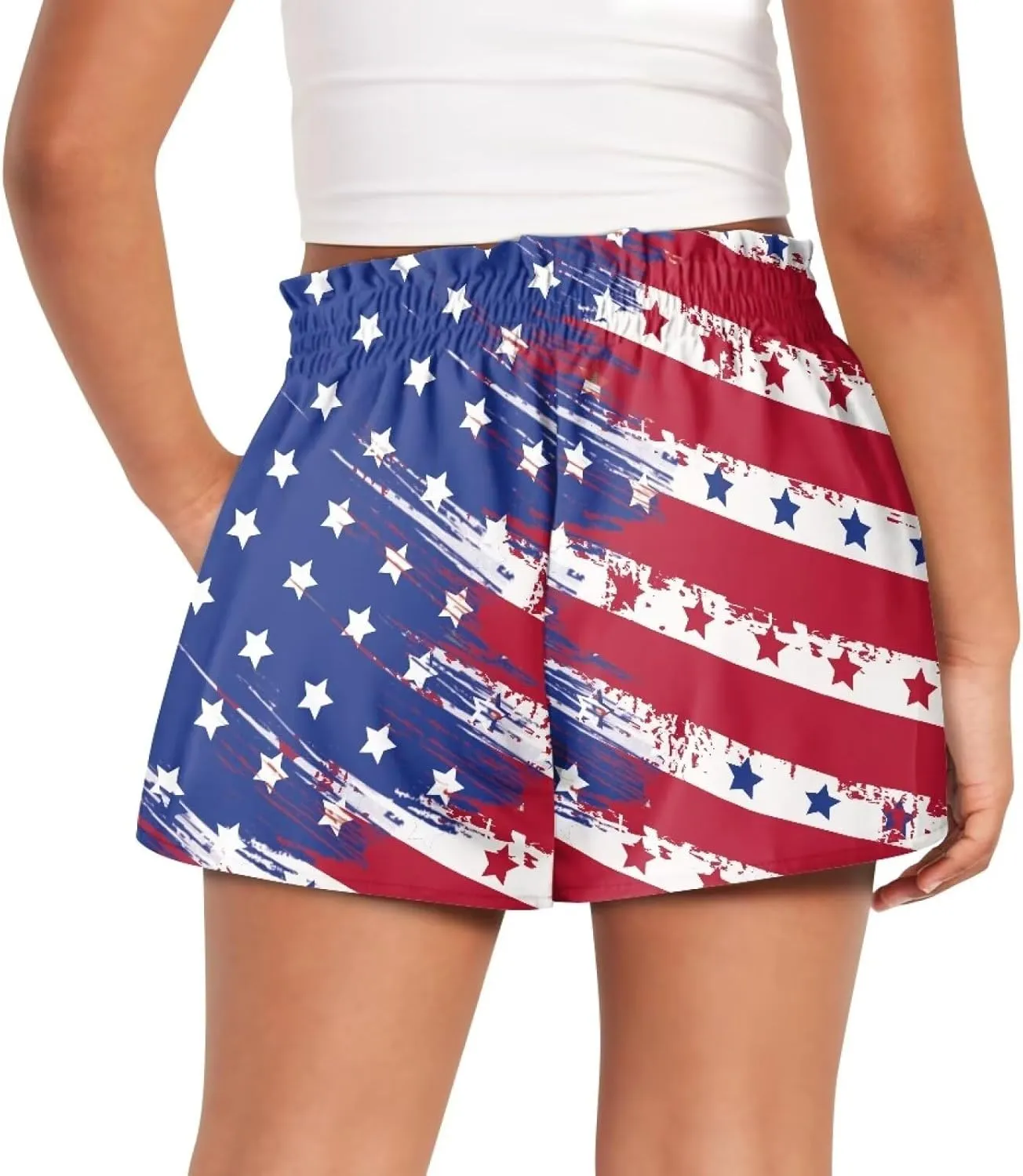 Shorts for Girls 3-16Y Athletic Shorts Summer High Waist Running Shorts Soft Dance Yoga Shorts with Pockets