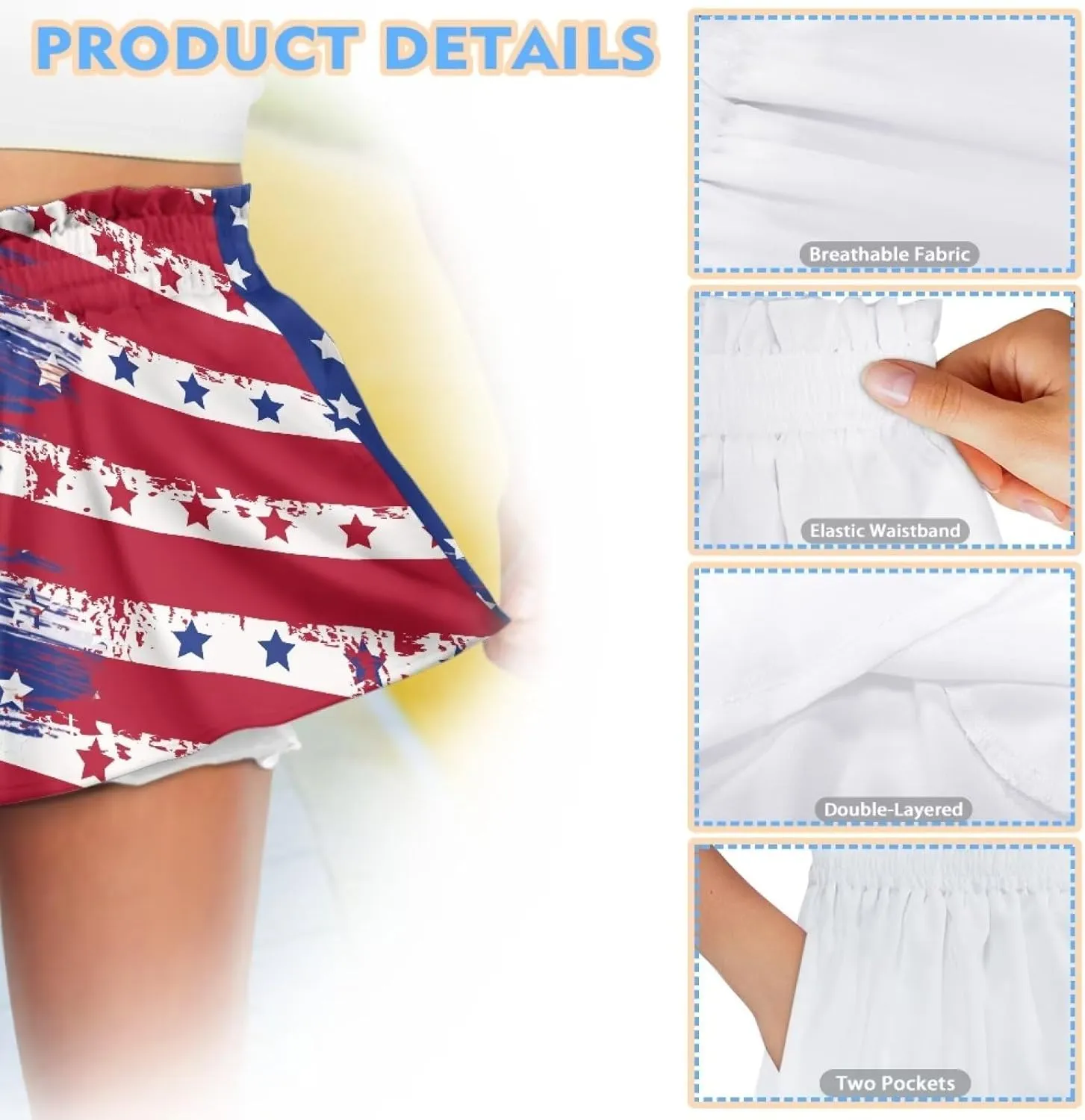 Shorts for Girls 3-16Y Athletic Shorts Summer High Waist Running Shorts Soft Dance Yoga Shorts with Pockets