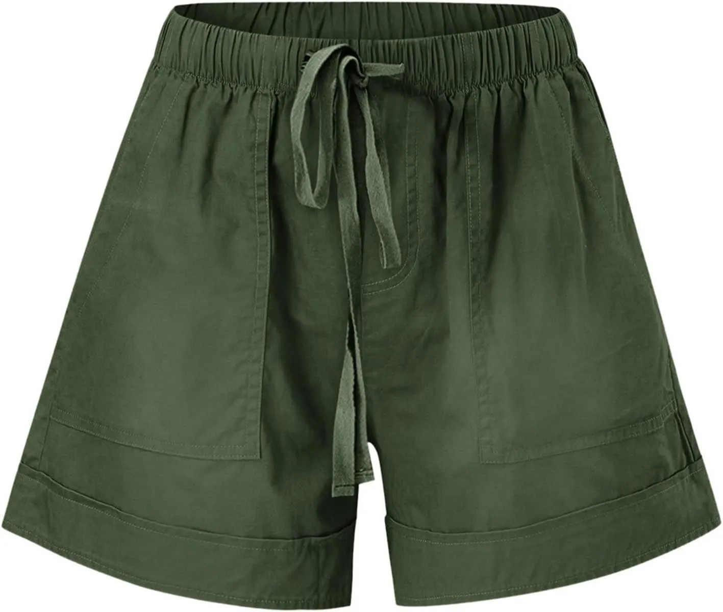 Shorts for Women 2024 Drawstring High Waisted Summer Bermuda Shorts Soft Trendy Lounge Shorts Beach Vacation Shorts