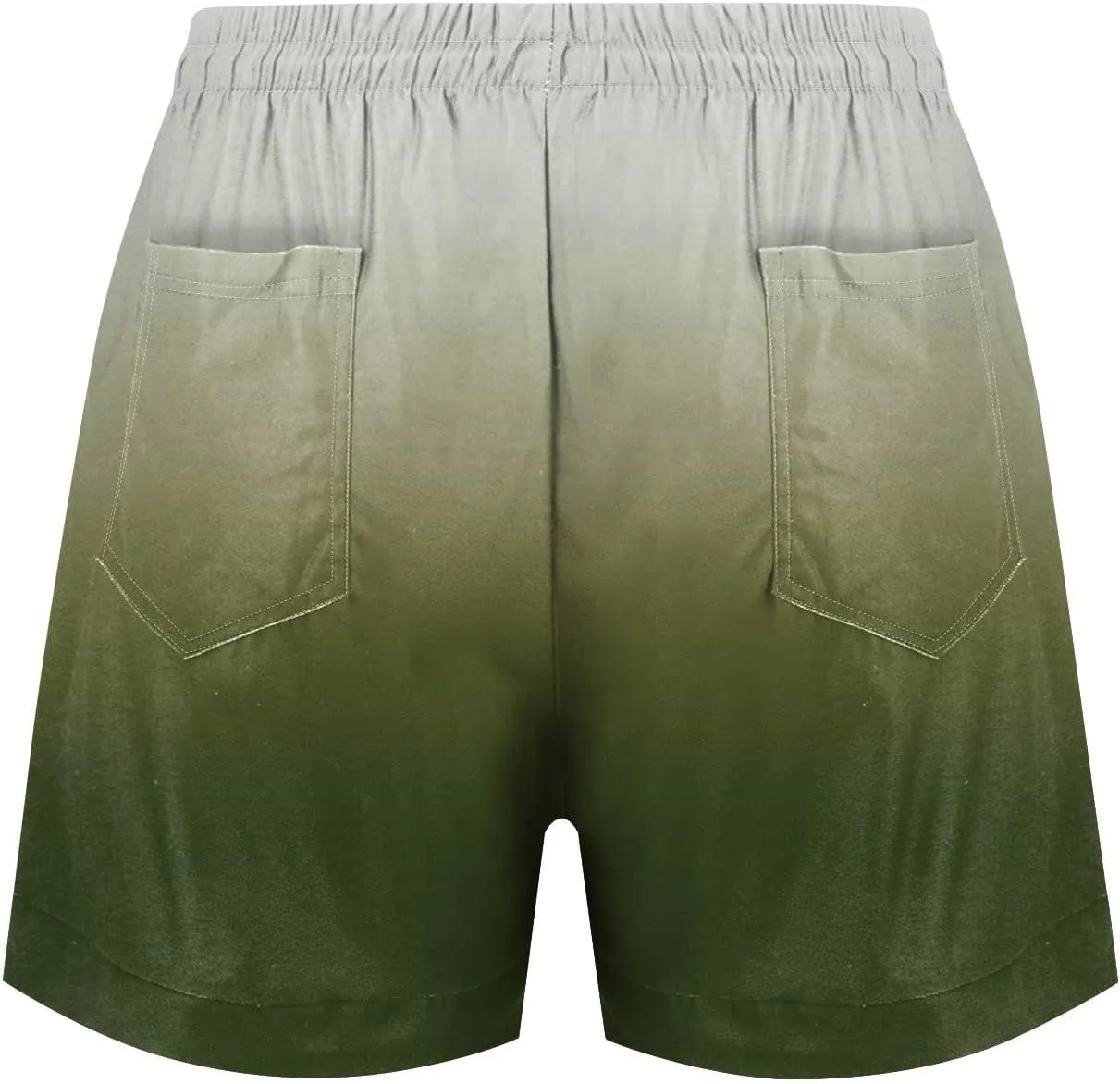 Shorts for Women Summer Linen Shorts Elastic Waist Shorts Casual Beach Shorts Wide Leg Shorts with Pockets