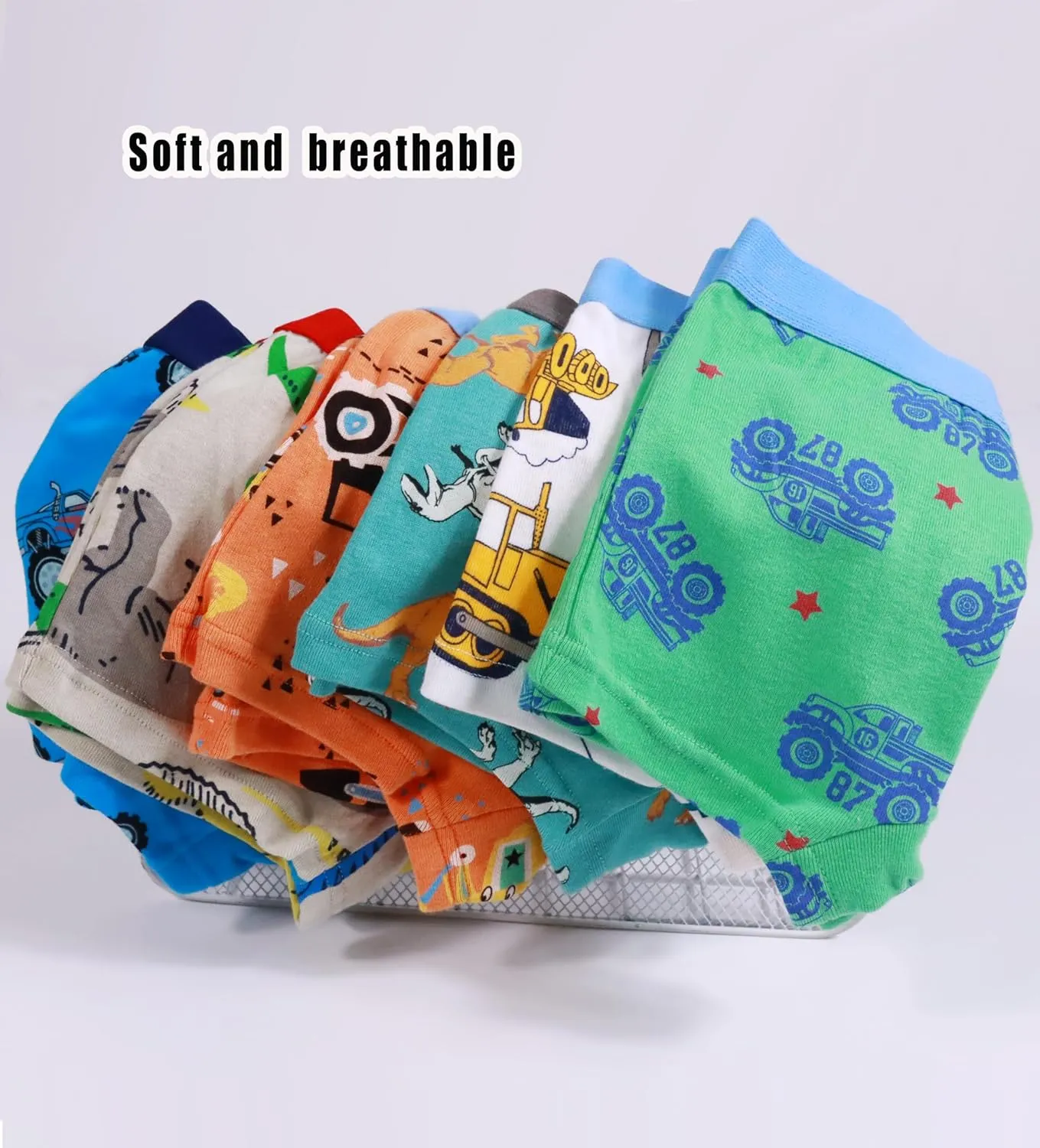 Sladatona Boys Boxer Briefs Shorts Cotton Dinosaur Shark Baby Toddler Underwear for Kids Boy 3/6 Pack