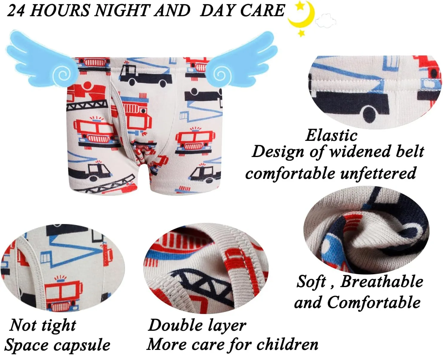 Sladatona Boys Boxer Briefs Shorts Cotton Dinosaur Shark Baby Toddler Underwear for Kids Boy 3/6 Pack