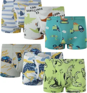 Sladatona Boys Boxer Briefs Shorts Cotton Dinosaur Shark Baby Toddler Underwear for Kids Boy 3/6 Pack