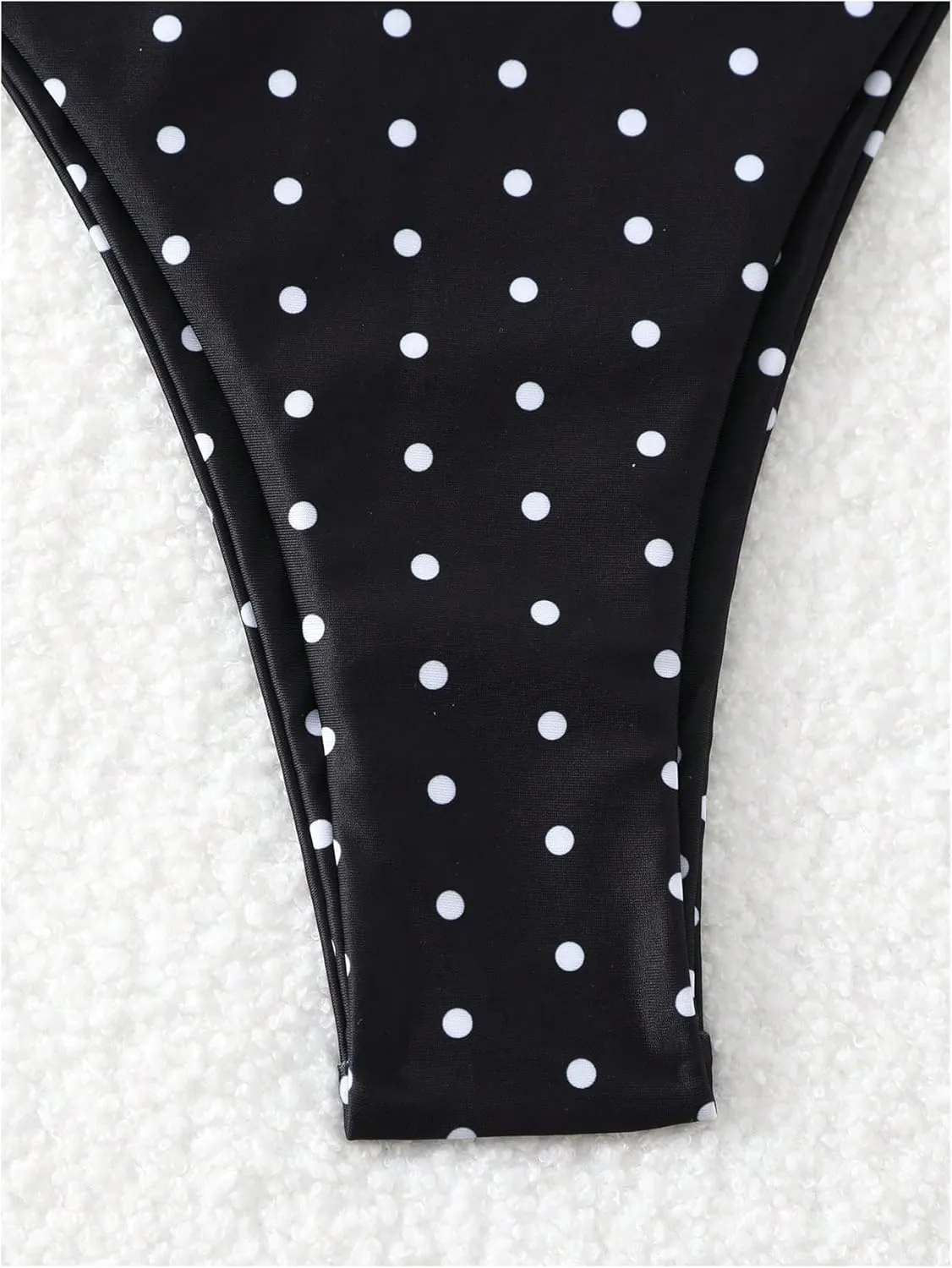 SOLY HUX Women's Polka Dots Print Bathing Suit Halter Triangle Tie Side Bikini Sets Two Piece Swimsuit
