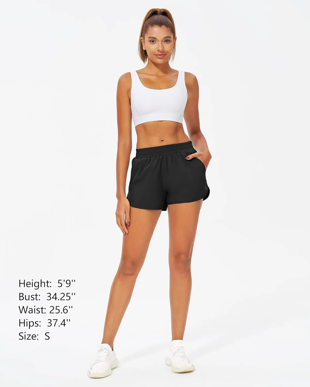 Stelle Womens 3" Running Shorts Mesh Liner High Waisted Workout Shorts Quick Dry Dolphin Athletic Shorts with Pockets