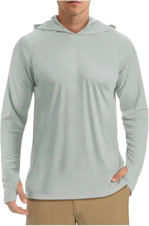 Sun Shirts for Men Hoodie Casual UPF 50  Uv Protection Fishing Shirt Lightweight Quick Dry Long Sleeve Athletic Shirt