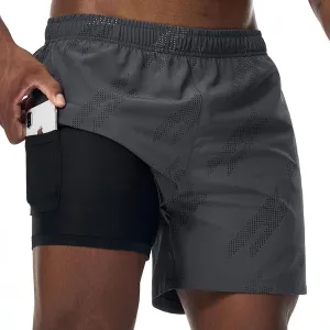 Surenow Mens Running Shorts Quick Dry Athletic Shorts Workout Gym Shorts Outdoor Sports Shorts for Men with Liner Training