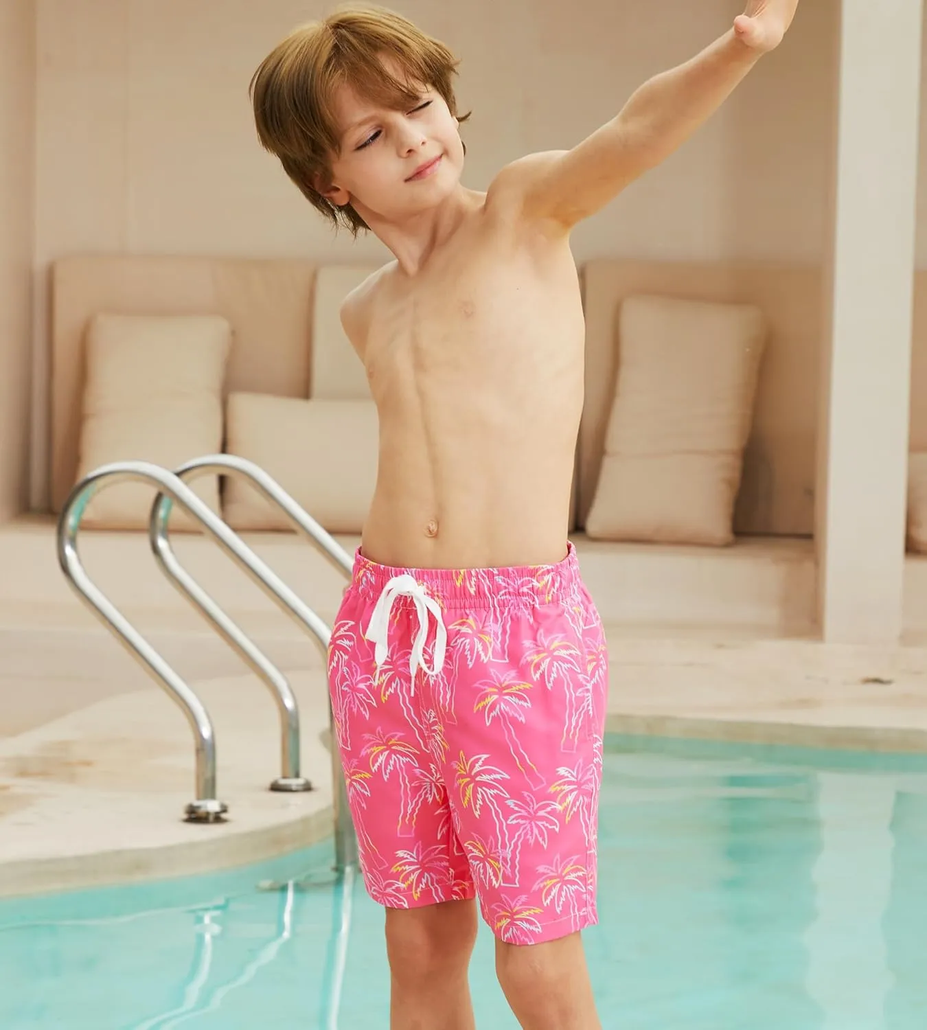 swimsobo Boys Swim Trunks for 5-16 Years Compression Liner Swimsuit Shorts Swimwear Boxer Bathing Suit
