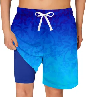 swimsobo Boys Swim Trunks for 5-16 Years Compression Liner Swimsuit Shorts Swimwear Boxer Bathing Suit