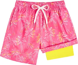 swimsobo Boys Swim Trunks for 5-16 Years Compression Liner Swimsuit Shorts Swimwear Boxer Bathing Suit