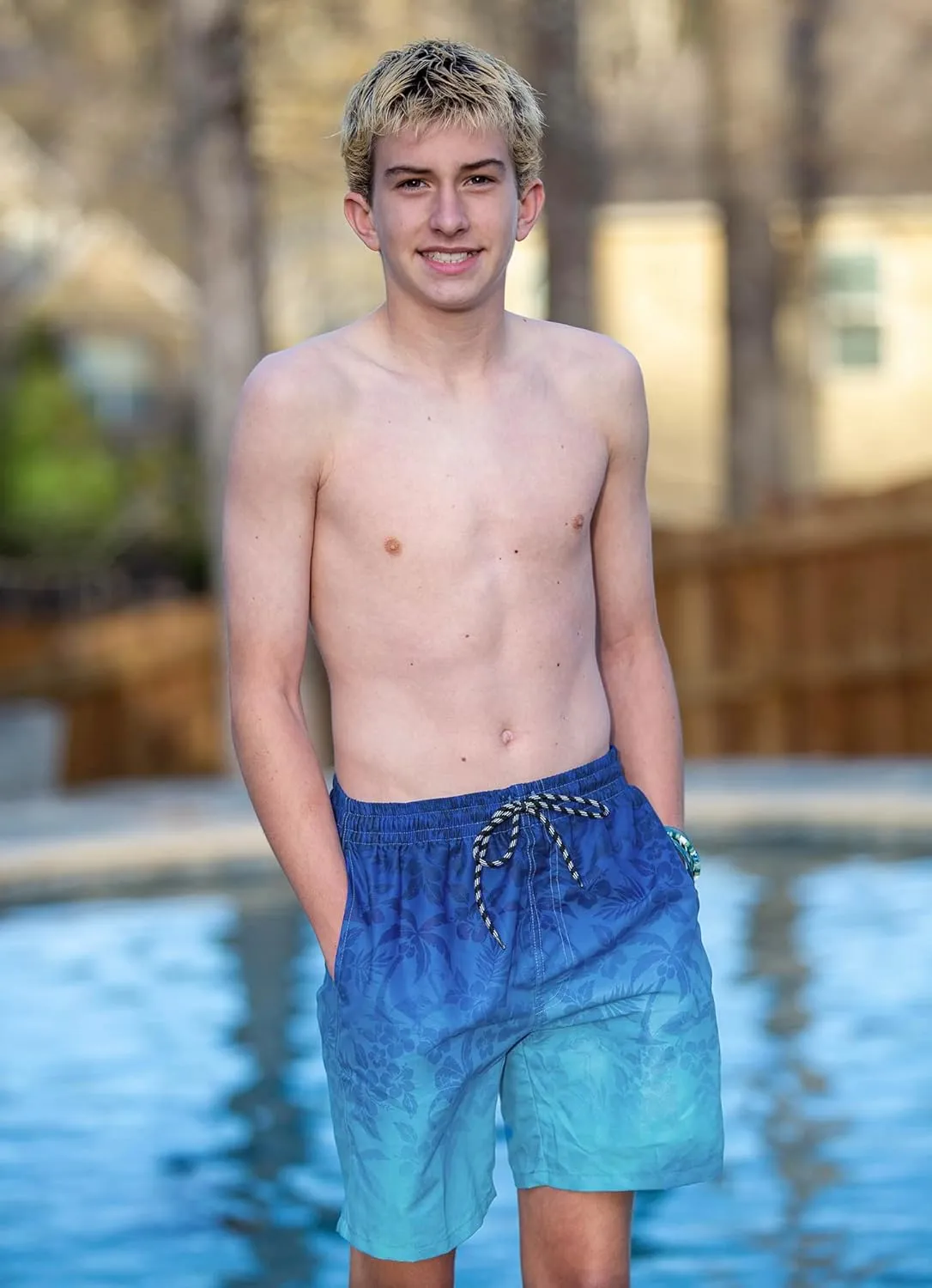 swimsobo Boys Swim Trunks for 5-16 Years Compression Liner Swimsuit Shorts Swimwear Boxer Bathing Suit