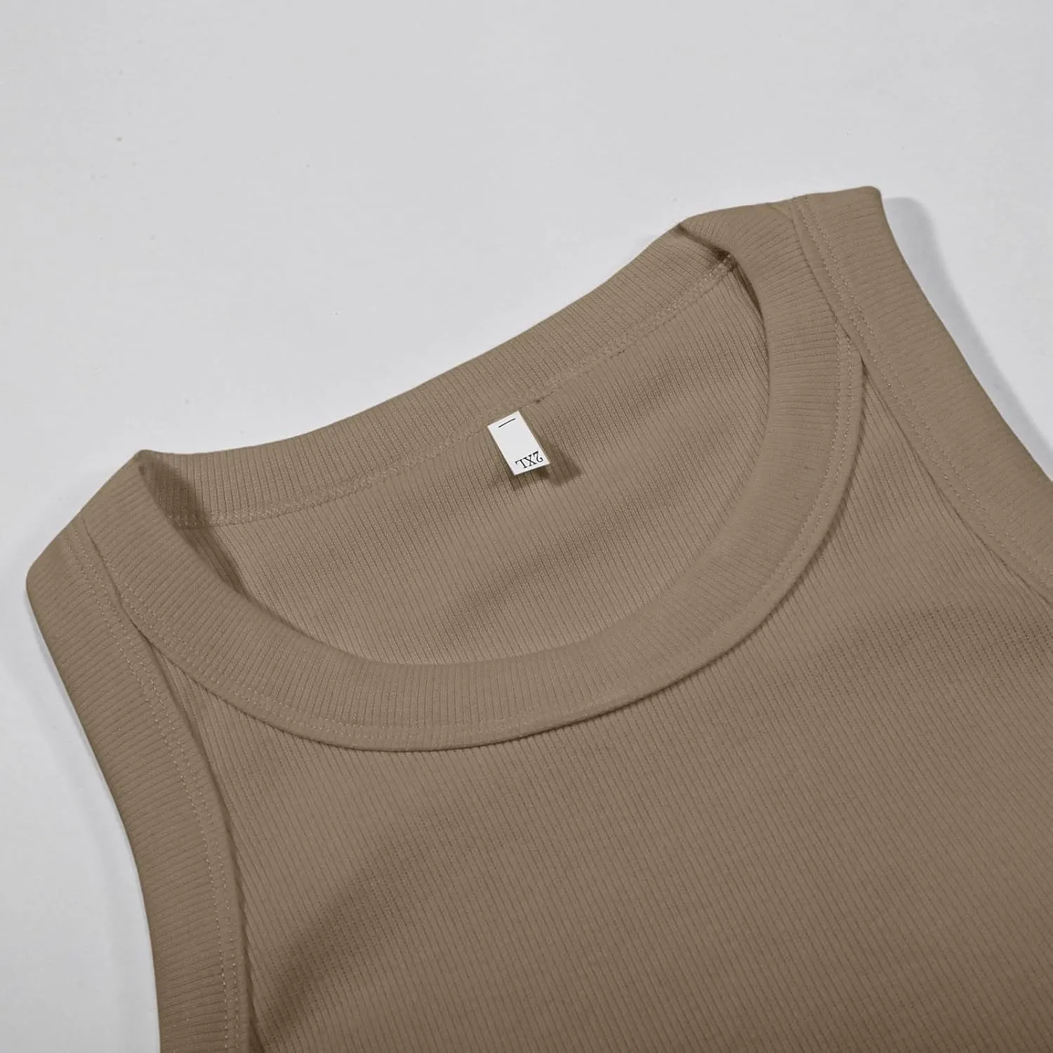 Tank Tops for Women 2025 Built in Shelf Bra Spaghetti Strap Summer Camisole U Neck Slim Fit Ribbed Sleeveless Shirts