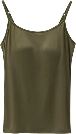 Tank Tops for Women Built with Shelf Bra Adjustable Spaghetti Strap Summer Tanks Sports Outfits Layering Undershirt