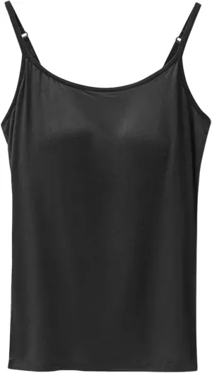 Tank Tops for Women Built with Shelf Bra Adjustable Spaghetti Strap Summer Tanks Sports Outfits Layering Undershirt