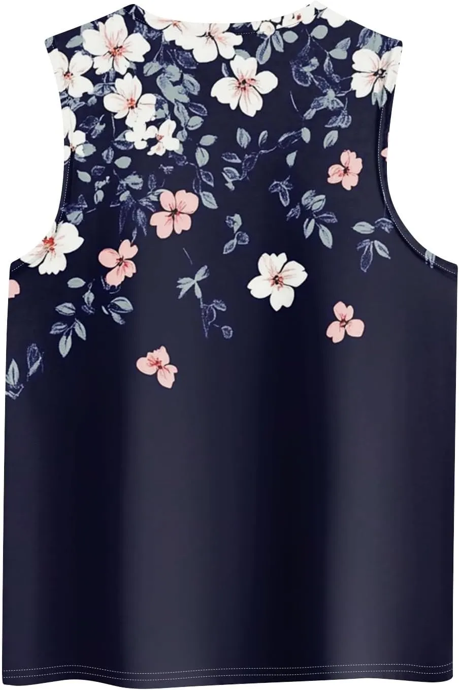 Tank Tops for Women Round Neck Sleeveless Floral Print Shirts 2025 Summer Casual Loose Cute Basic Beach Tanks Tee
