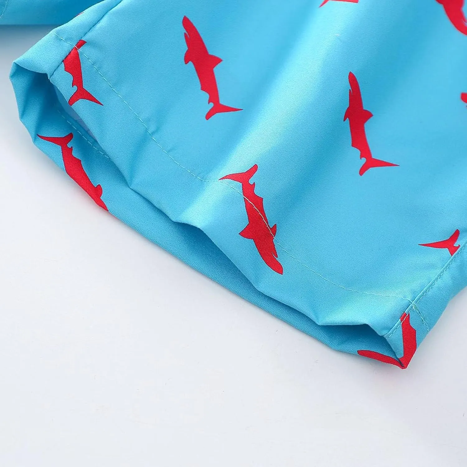 Toddler Cotton Summer Beach Shorts Boys Swim Trunks Elastic Waist Drawstring Loose Fit Athletic Girls Summer Wear