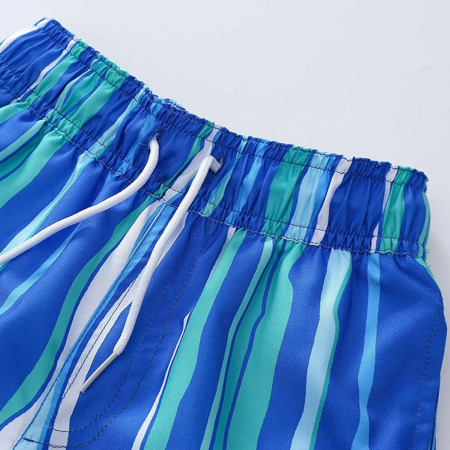 Toddler Cotton Summer Beach Shorts Boys Swim Trunks Elastic Waist Drawstring Loose Fit Athletic Girls Summer Wear