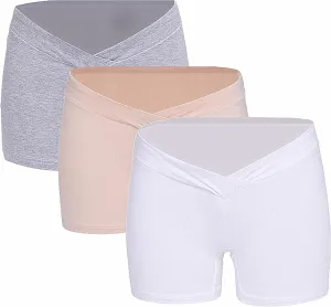 Tremour Women's Under the Bump Maternity Cradle Briefs Pregnancy Underwear Healthy Boyshort