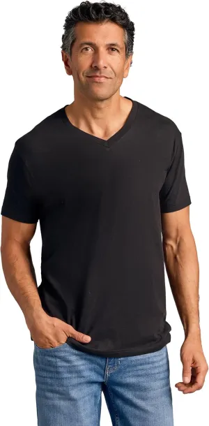 True Classic Mens V Neck T Shirts  Soft, Fitted Undershirts for Men Pack  Mens Undershirts  Cotton Blend, Tag-Free