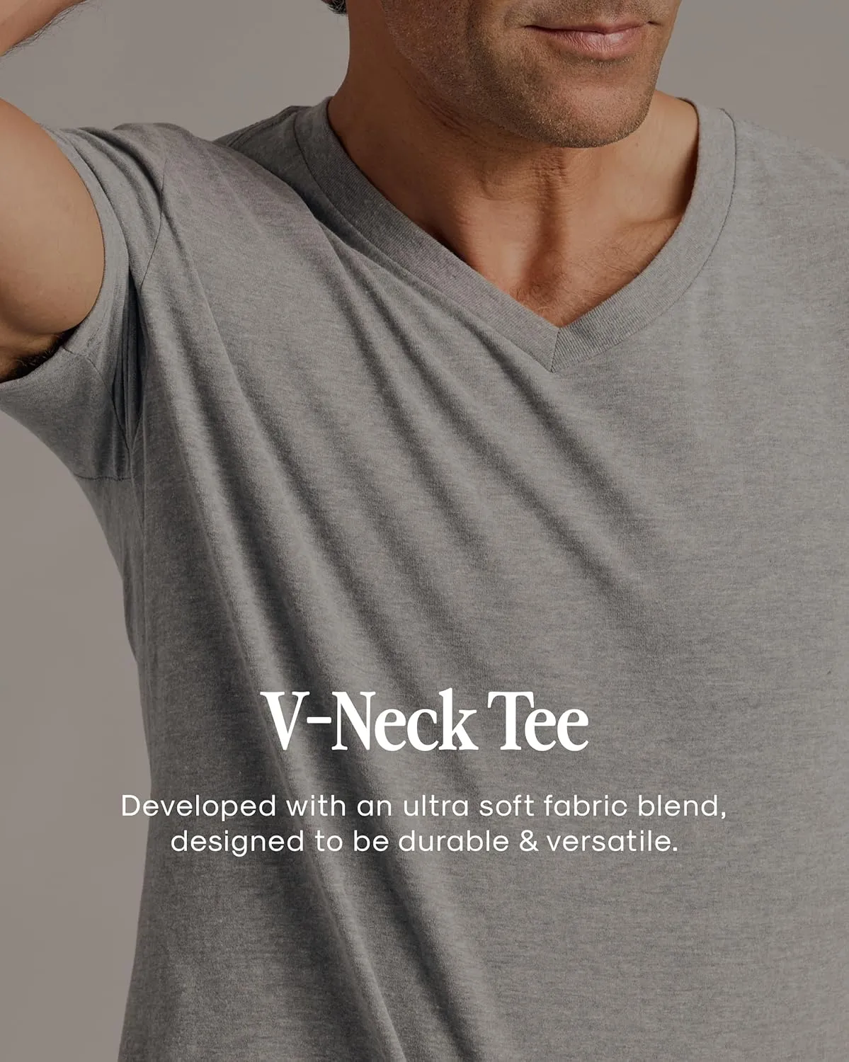 True Classic Mens V Neck T Shirts  Soft, Fitted Undershirts for Men Pack  Mens Undershirts  Cotton Blend, Tag-Free