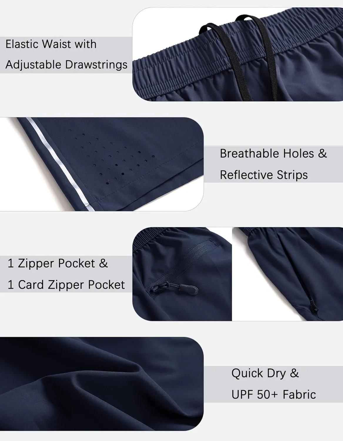 WENRONSTA Men's Athletic Workout Gym Shorts Quick Dry Lightweight Active Tennis Shorts 7" Running Sports Shorts