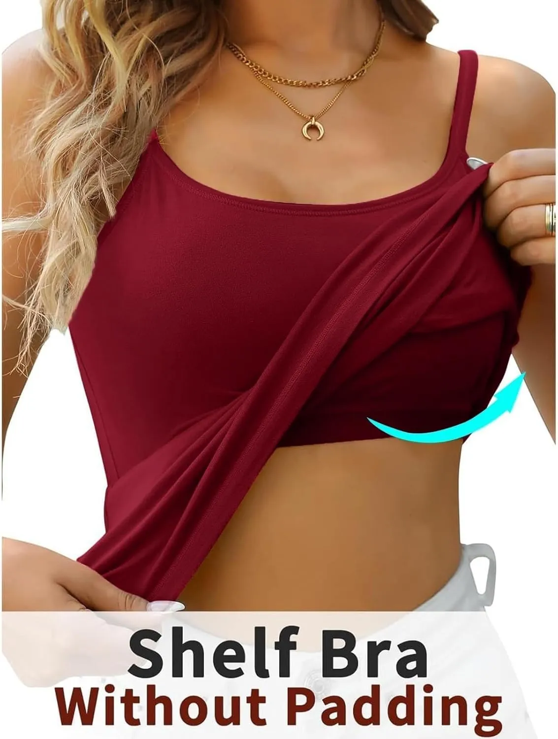 White Tank Top Woman Thread With Chest Pad Without Wearing Bra One Tank Top Yoga Shirt Womens Camisole Tank Tops