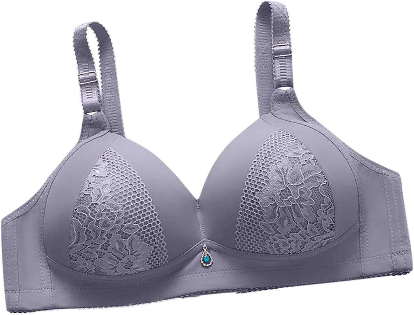 Wireless Support Bras for Older Womens 2025 Plus Size Full Coverage Push up Bralettes No Underwire Bras Everyday Wear