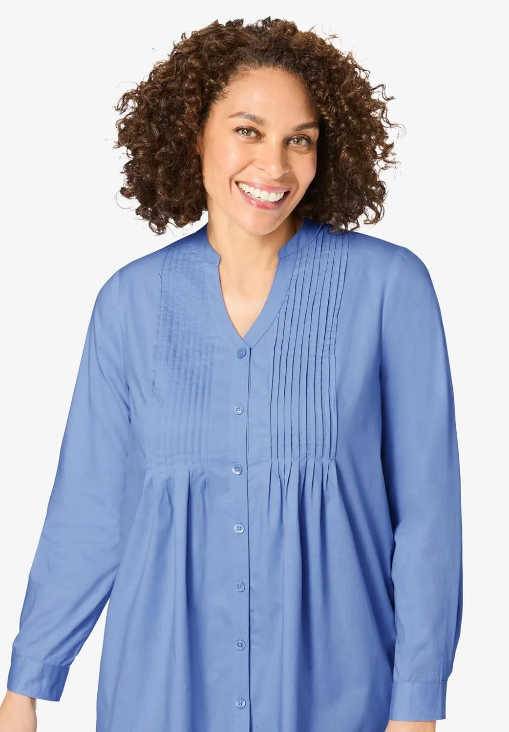 Woman Within Women's Plus Size Perfect Pintuck Tunic