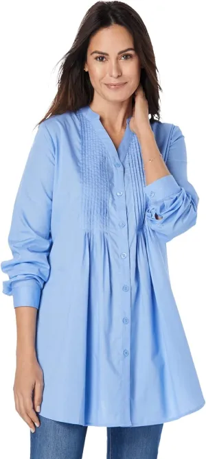 Woman Within Women's Plus Size Perfect Pintuck Tunic