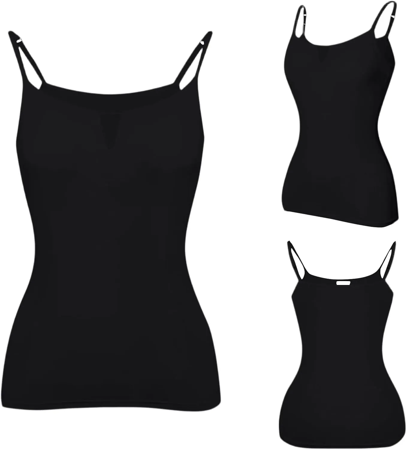 Women Camisole Tank Tops with Built in Bra 2025 Summer Adjustable Spaghetti Strap Cami Workout Yoga Padded Undershirt