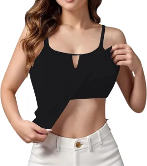 Women Camisole Tank Tops with Built in Bra 2025 Summer Adjustable Spaghetti Strap Cami Workout Yoga Padded Undershirt