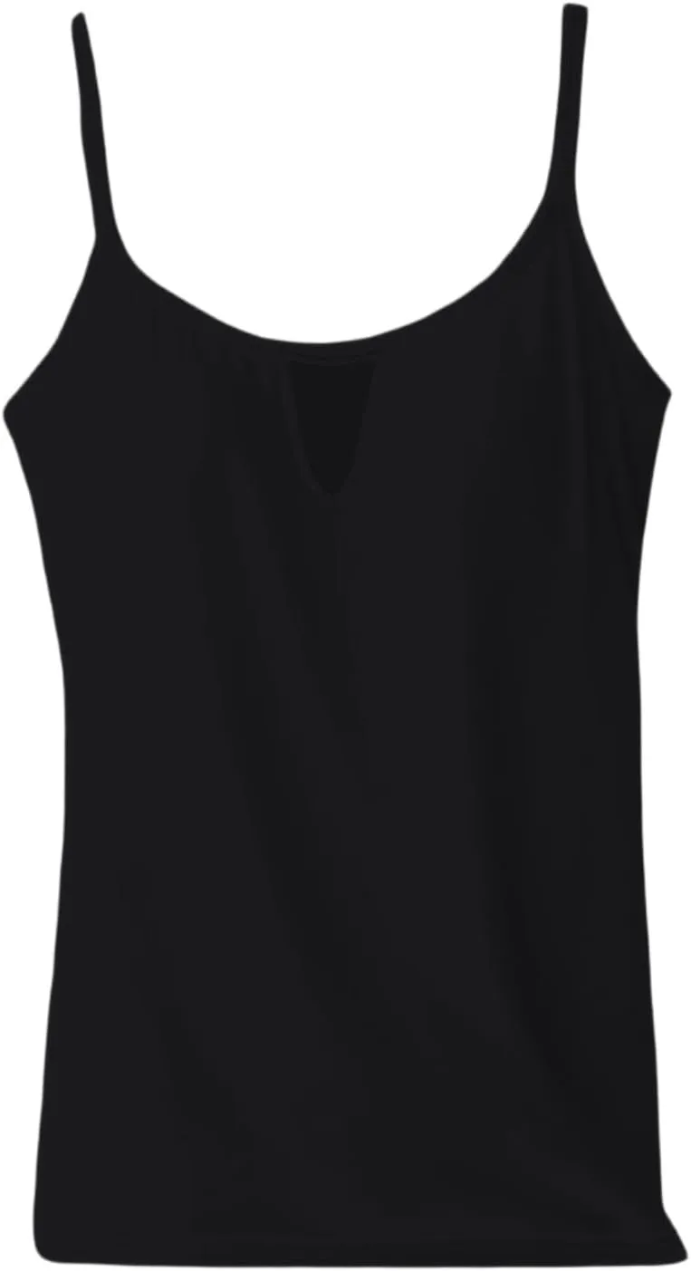 Women Camisole Tank Tops with Built in Bra 2025 Summer Adjustable Spaghetti Strap Cami Workout Yoga Padded Undershirt
