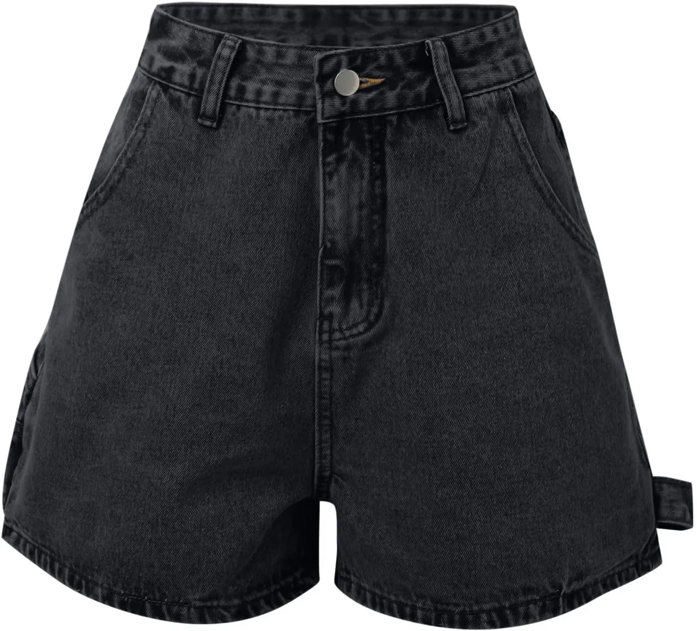 Women Jean Shorts High Waisted Carpenter Denim Shorts with Pockets Trendy Fashion Summer Shorts Jean Shorts for