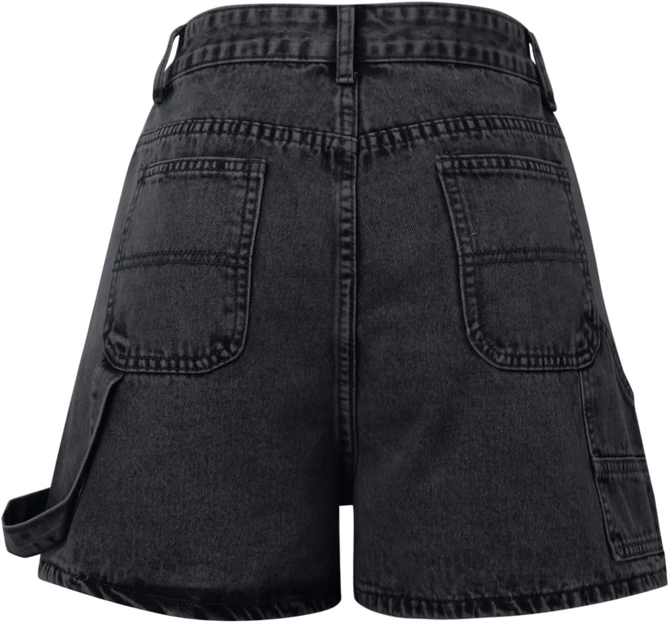Women Jean Shorts High Waisted Carpenter Denim Shorts with Pockets Trendy Fashion Summer Shorts Jean Shorts for
