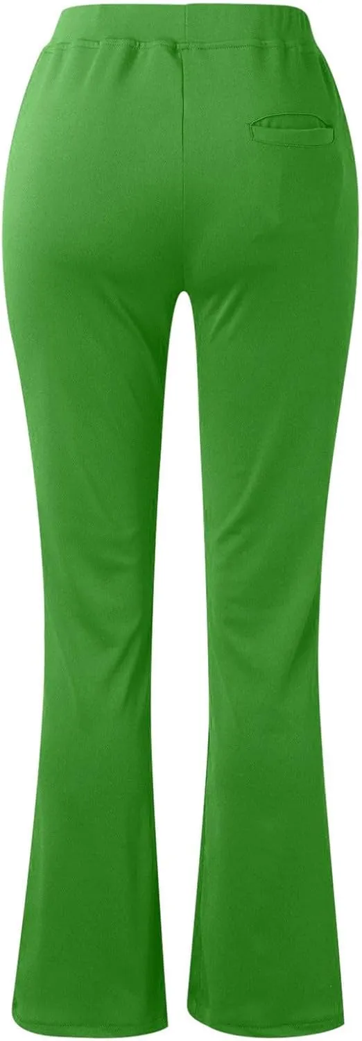 Women Office Work Dressy Pants Stretch High Waist Tummy Control Slim Fit Tight Trouser Trendy Solid Flowy Casual Pant