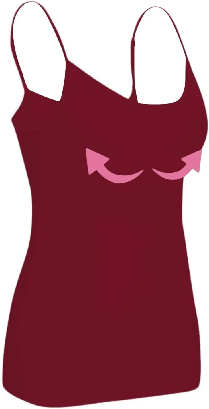 Women Tank Tops with Built in Bras Spaghetti Strap Camisole Layer Undershirt 2025 New Casual Workout Yoga Vest