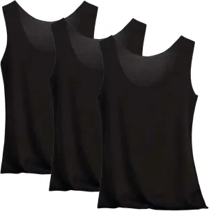 Women's 3pc Summer Seamless Ice Silk Vest Inner Wear Bottoming Shirt Sleeveless Camisole Blouses 2025 Summer Basic Tank Shirt