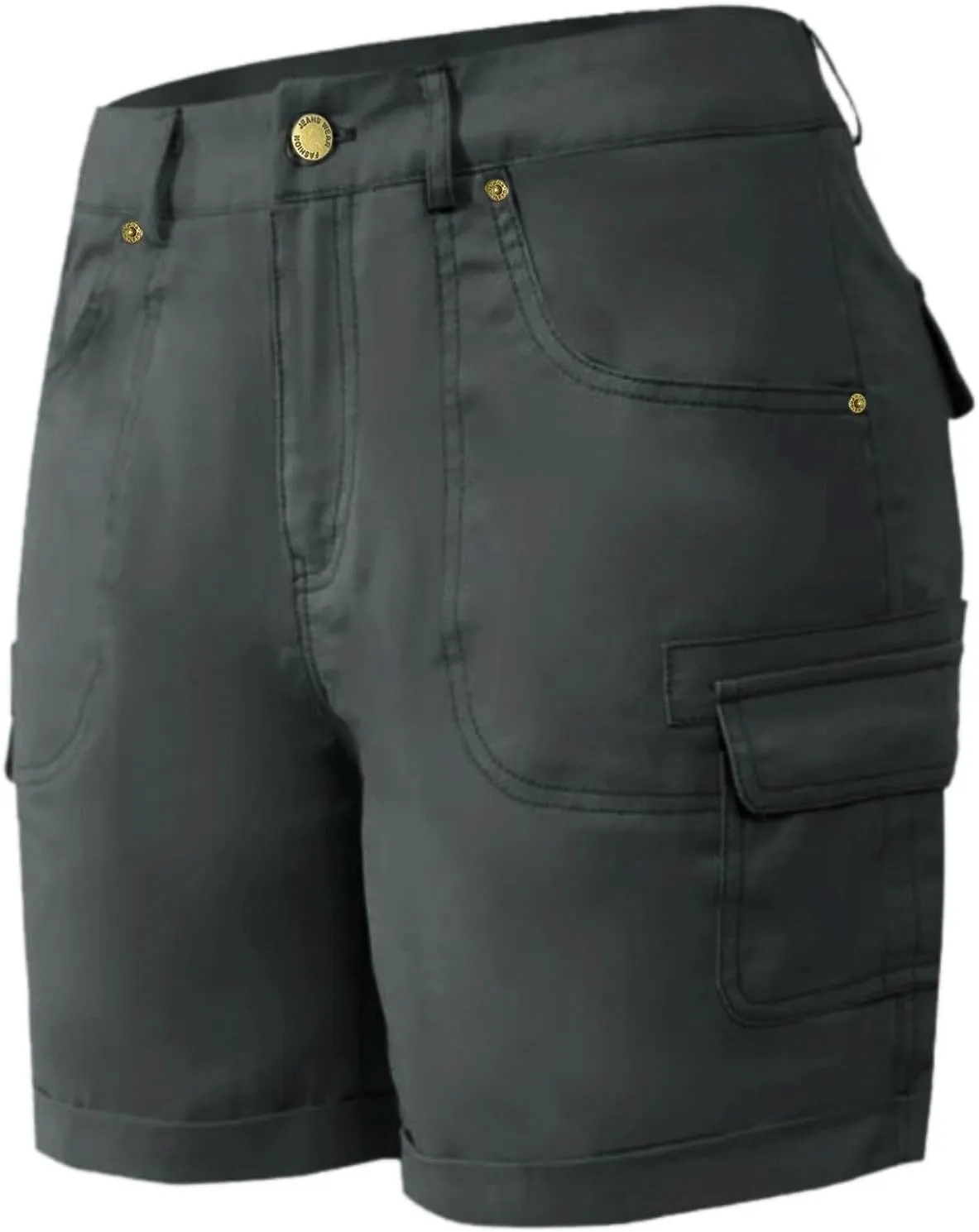 Womens Cargo Shorts Trendy Summer 2025 Casual High Waisted Work Shorts Retro Loose Outdoor Hiking Shorts with Pockets